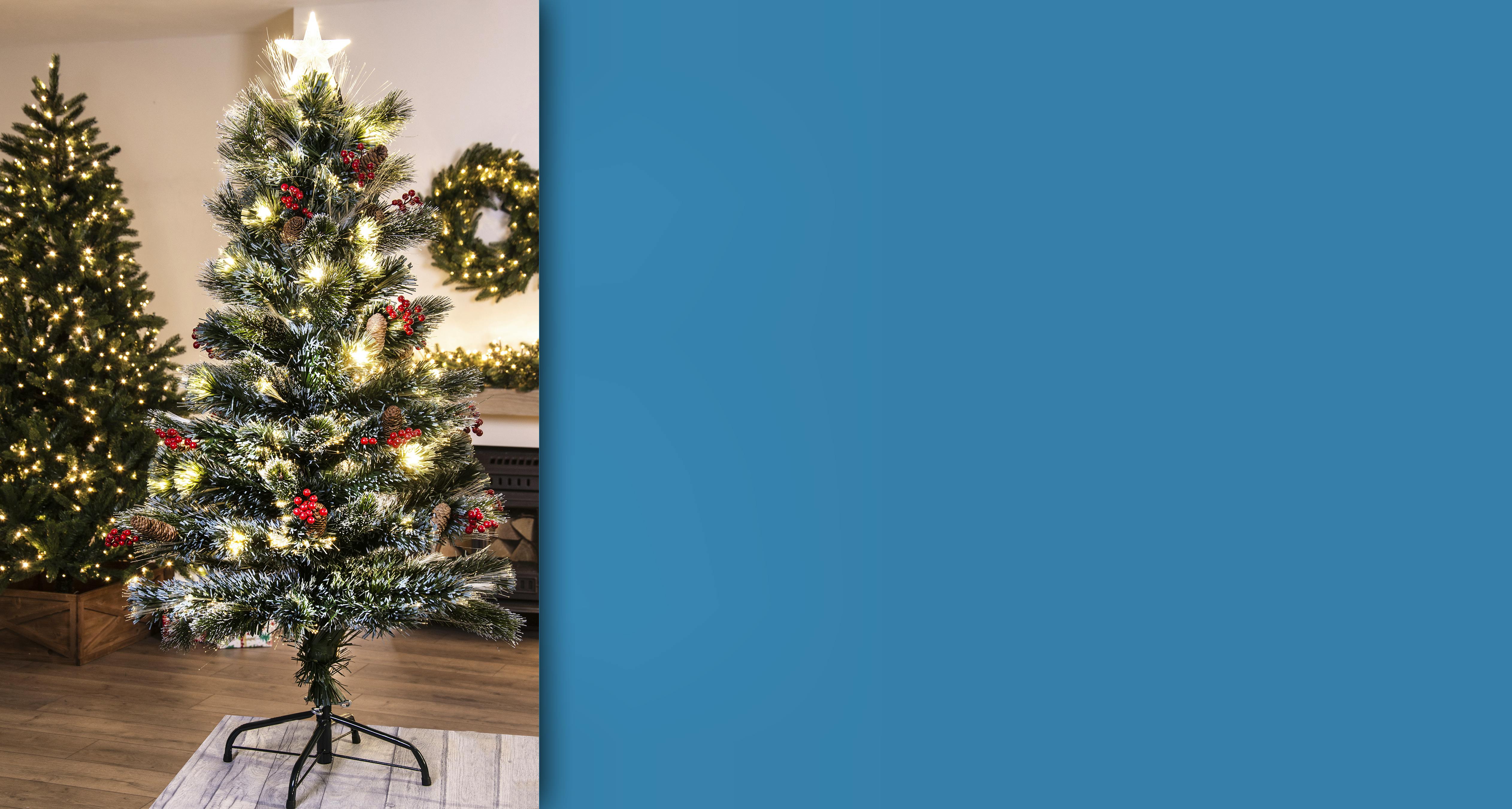 The 4ft Frosted LED Pine Fibre Optic Tree