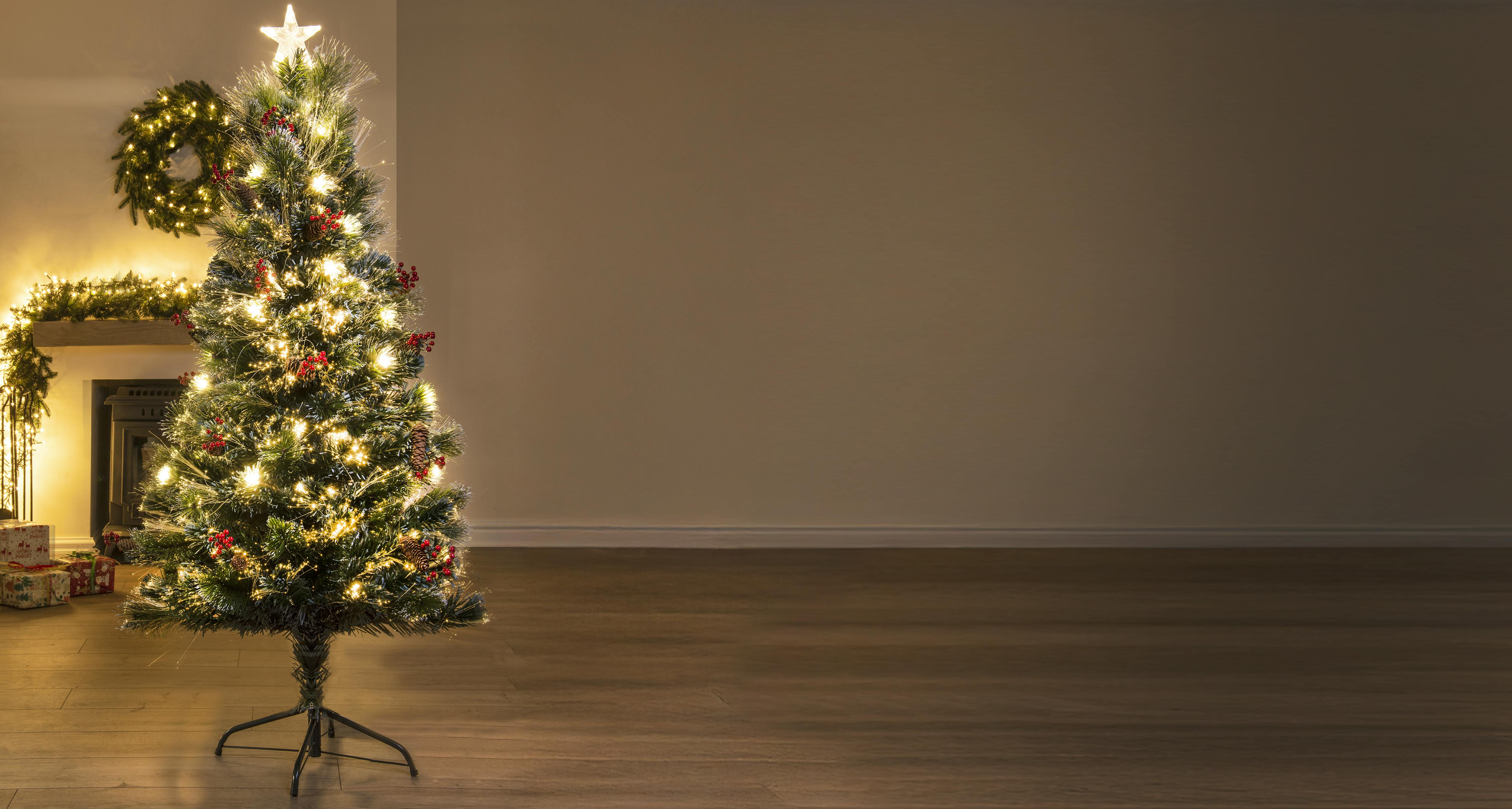 The 5ft Frosted LED Pine Fibre Optic Tree