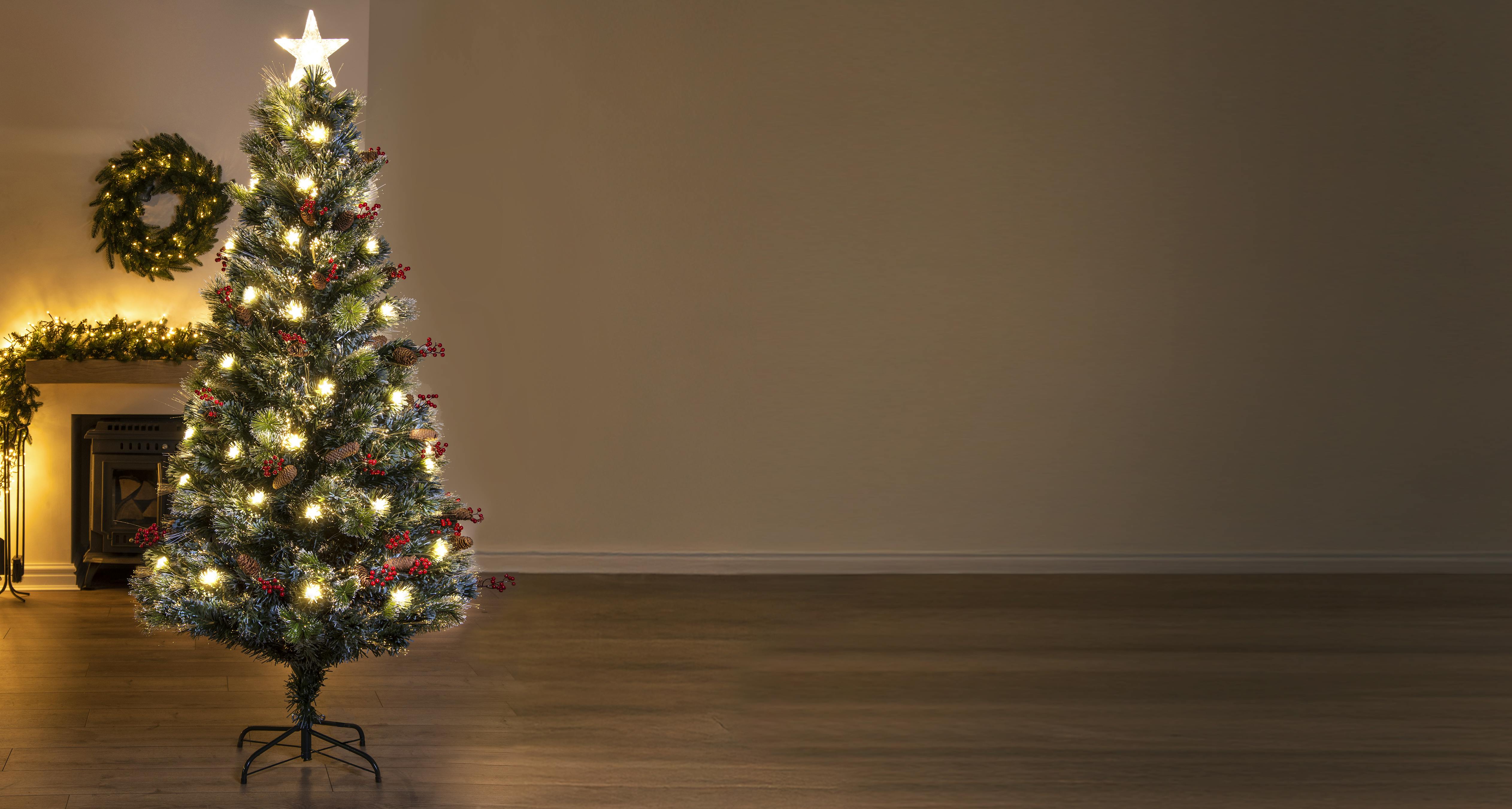 The 6ft Frosted LED Pine Fibre Optic Tree