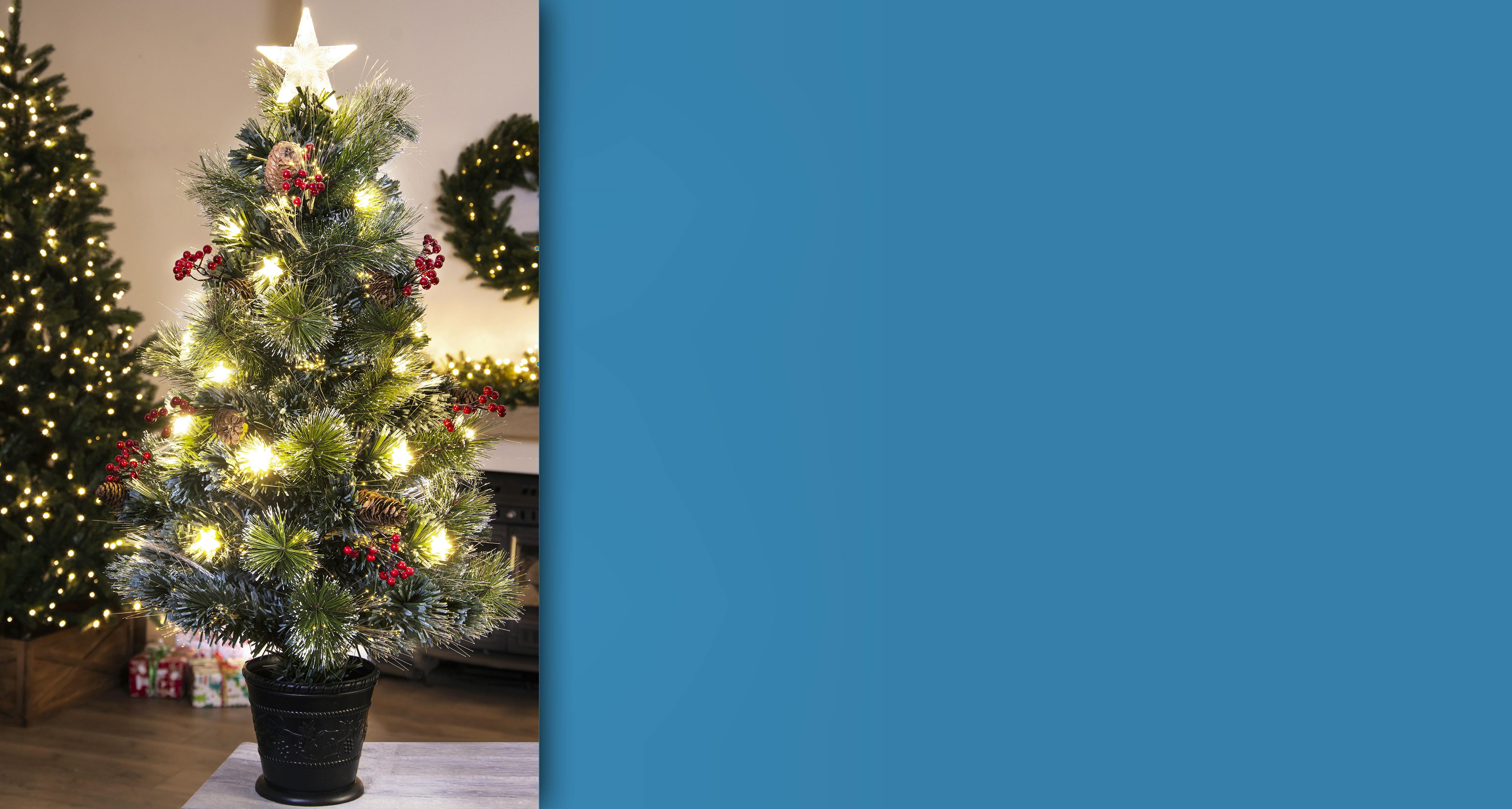 The 3ft Frosted LED Pine Fibre Optic Tree