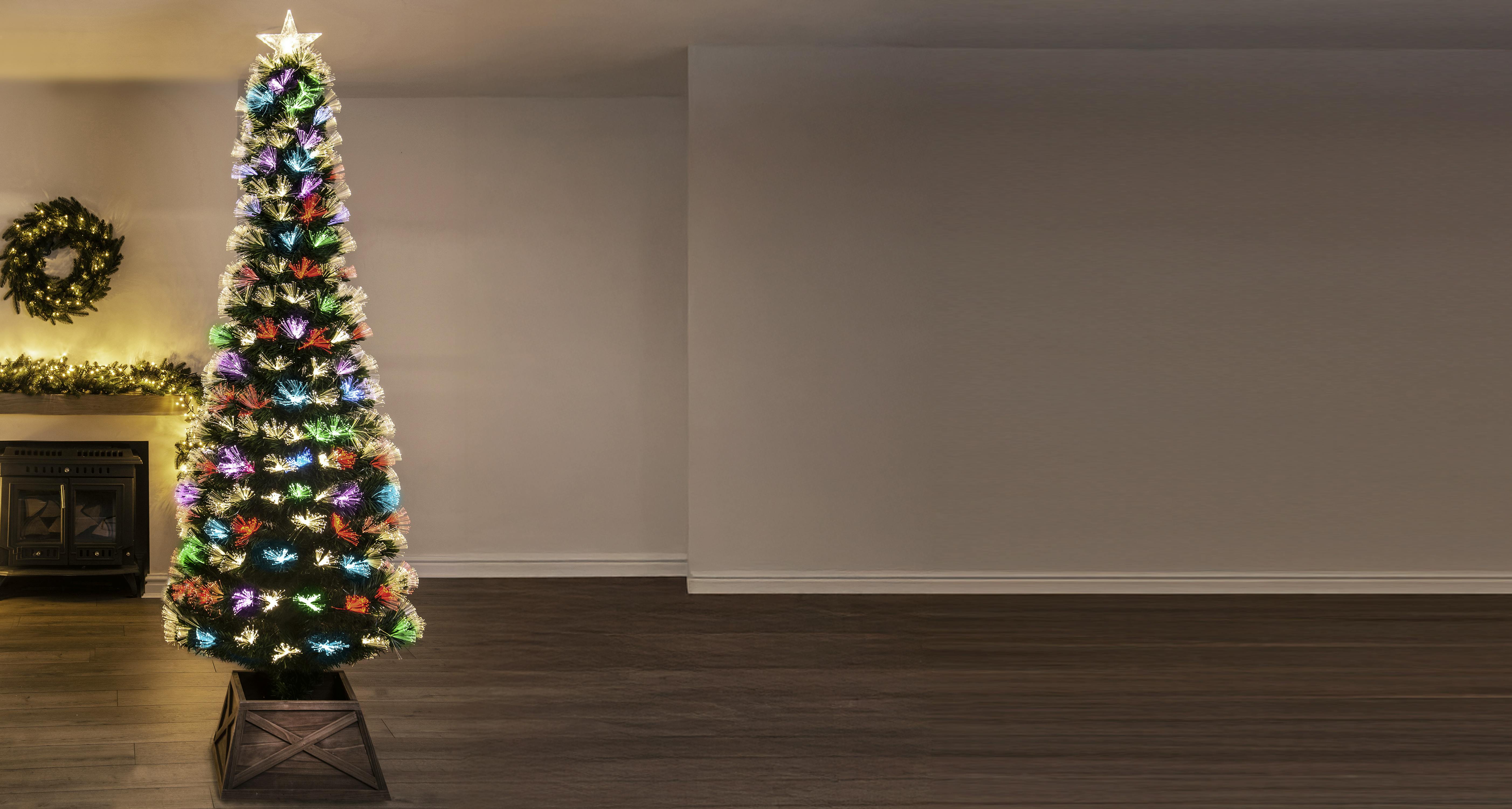 The 7ft Vesuvius Fir Fibre Optic Christmas Tree