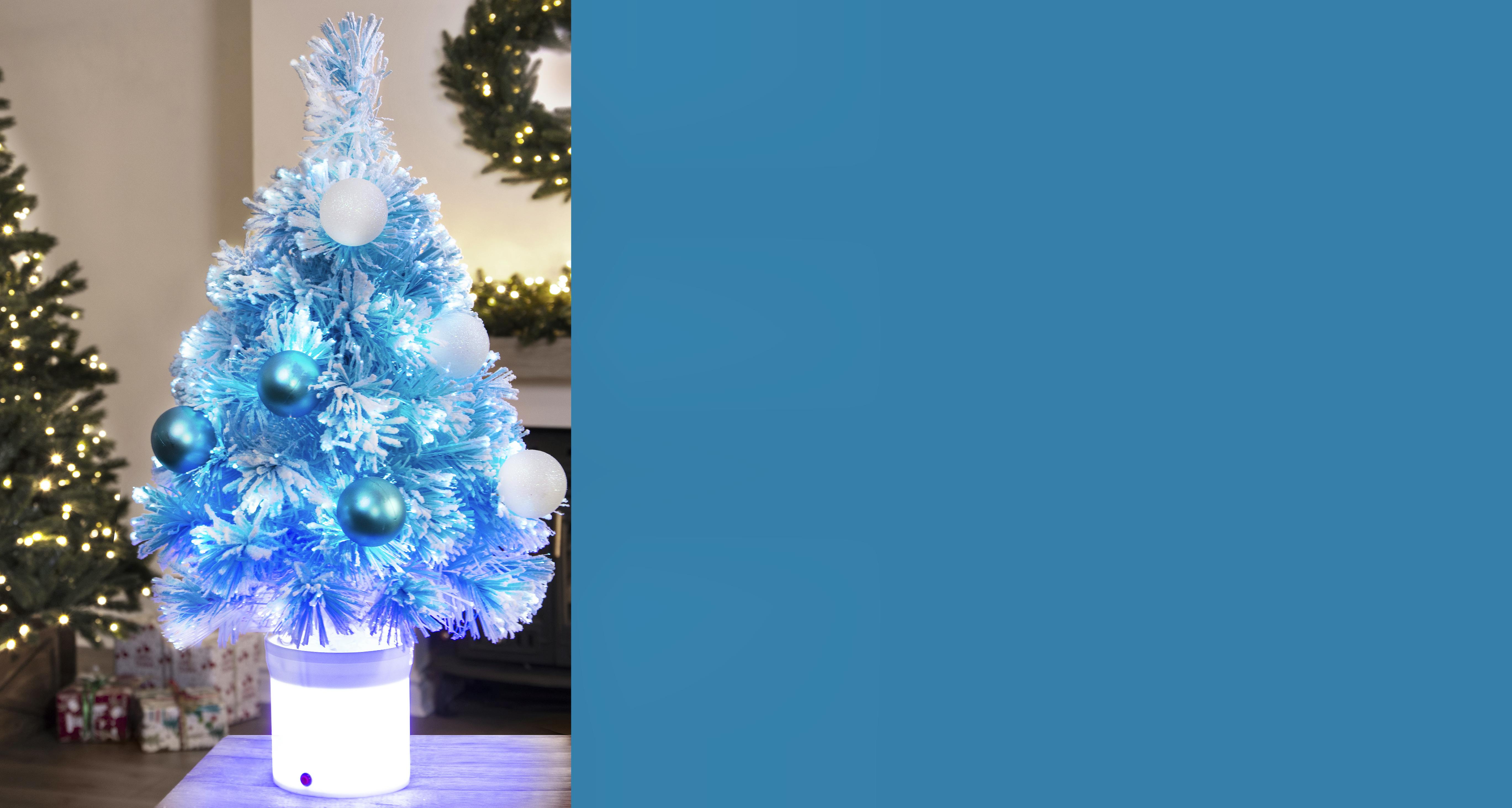 The 60cm Baby Blue LED Fibre Optic Tree