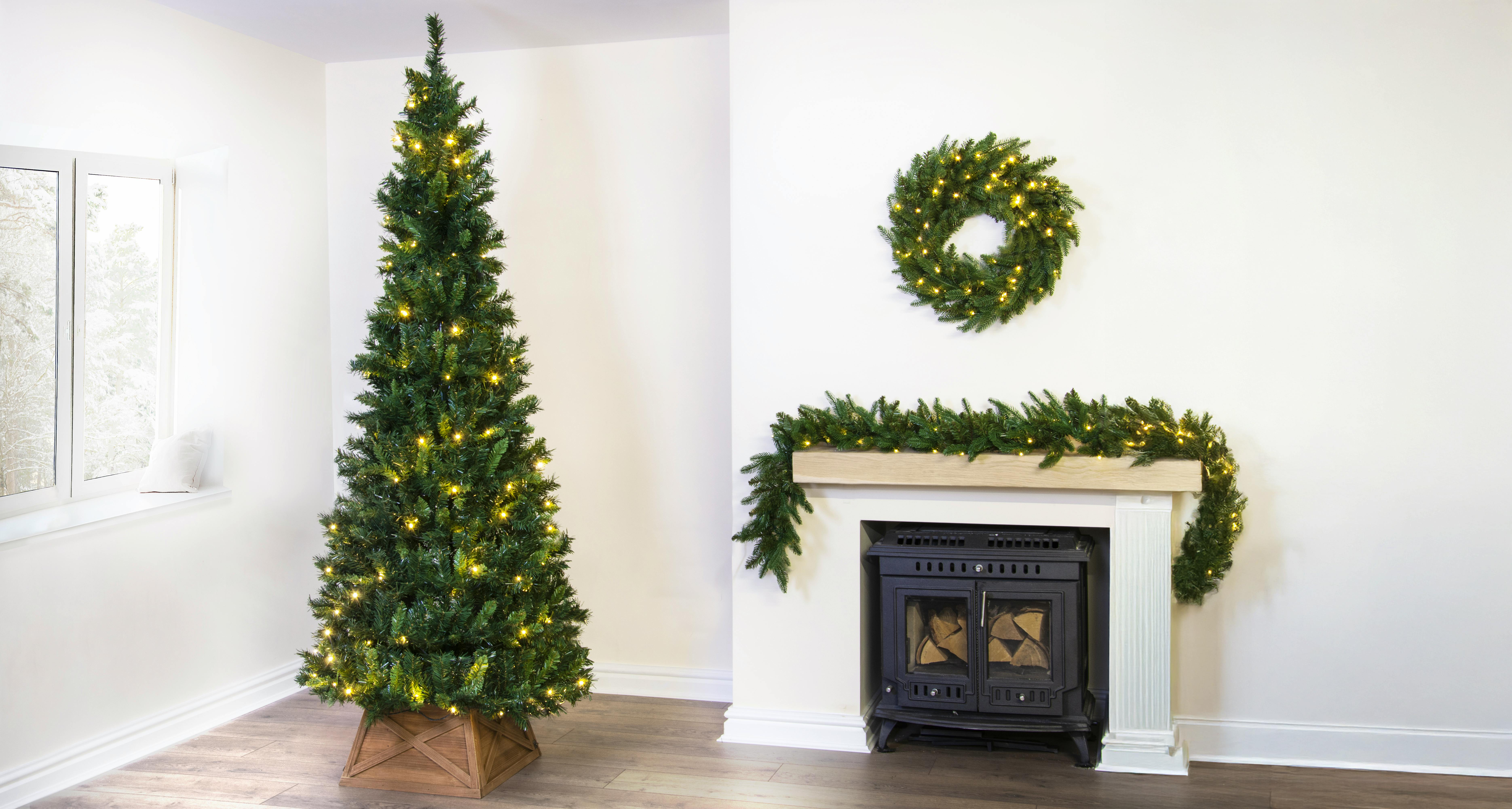 7ft Pre-Lit Pop Up Tree