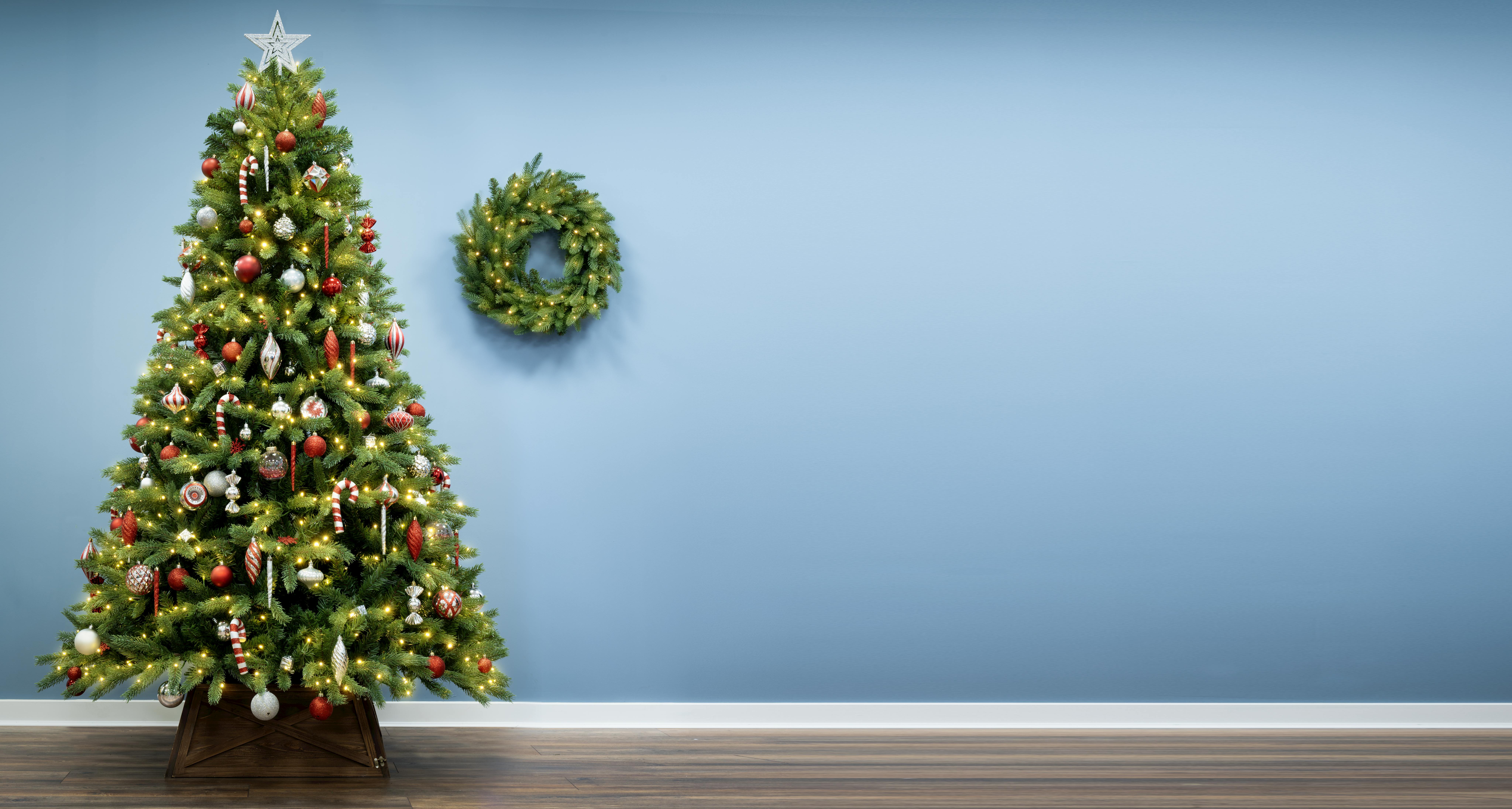 The 8ft Ultra Devonshire Fir Pre-lit with Warm White/Multicoloured Colour change LEDs