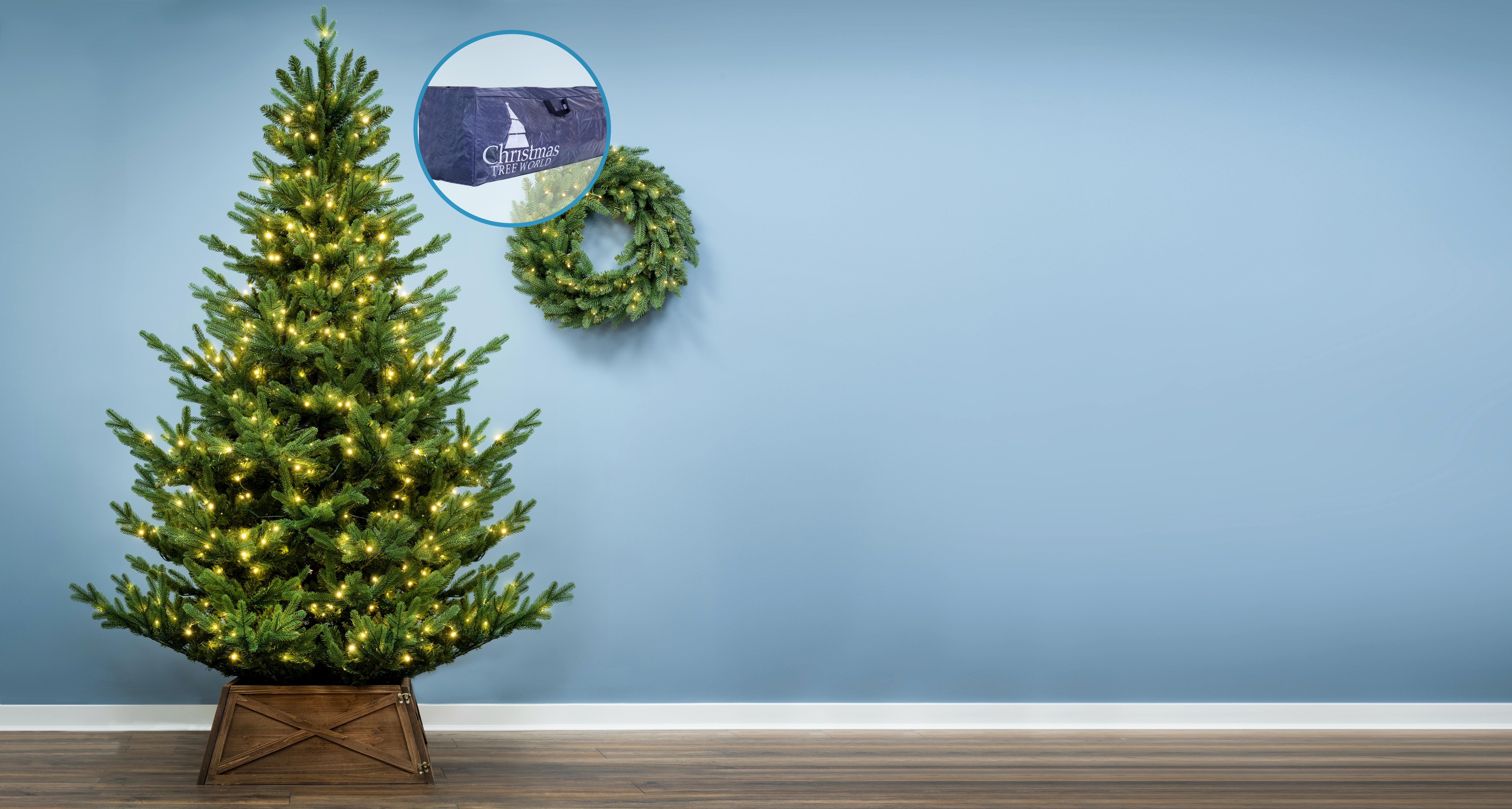 The 7ft Pre-lit Ultra Mountain Pine and Bag Bundle