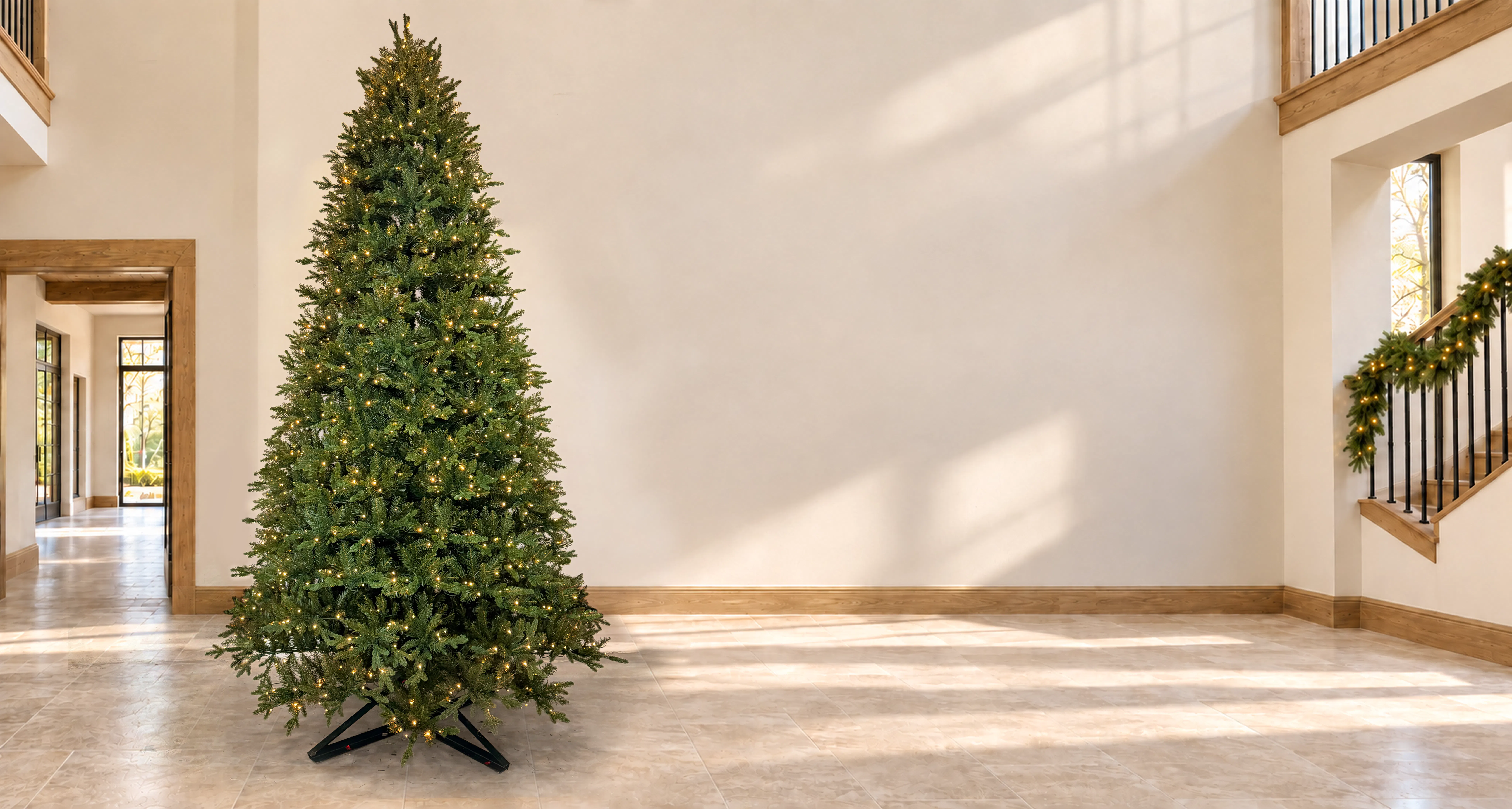 The 10ft Pre-lit Woodland Pine Tree