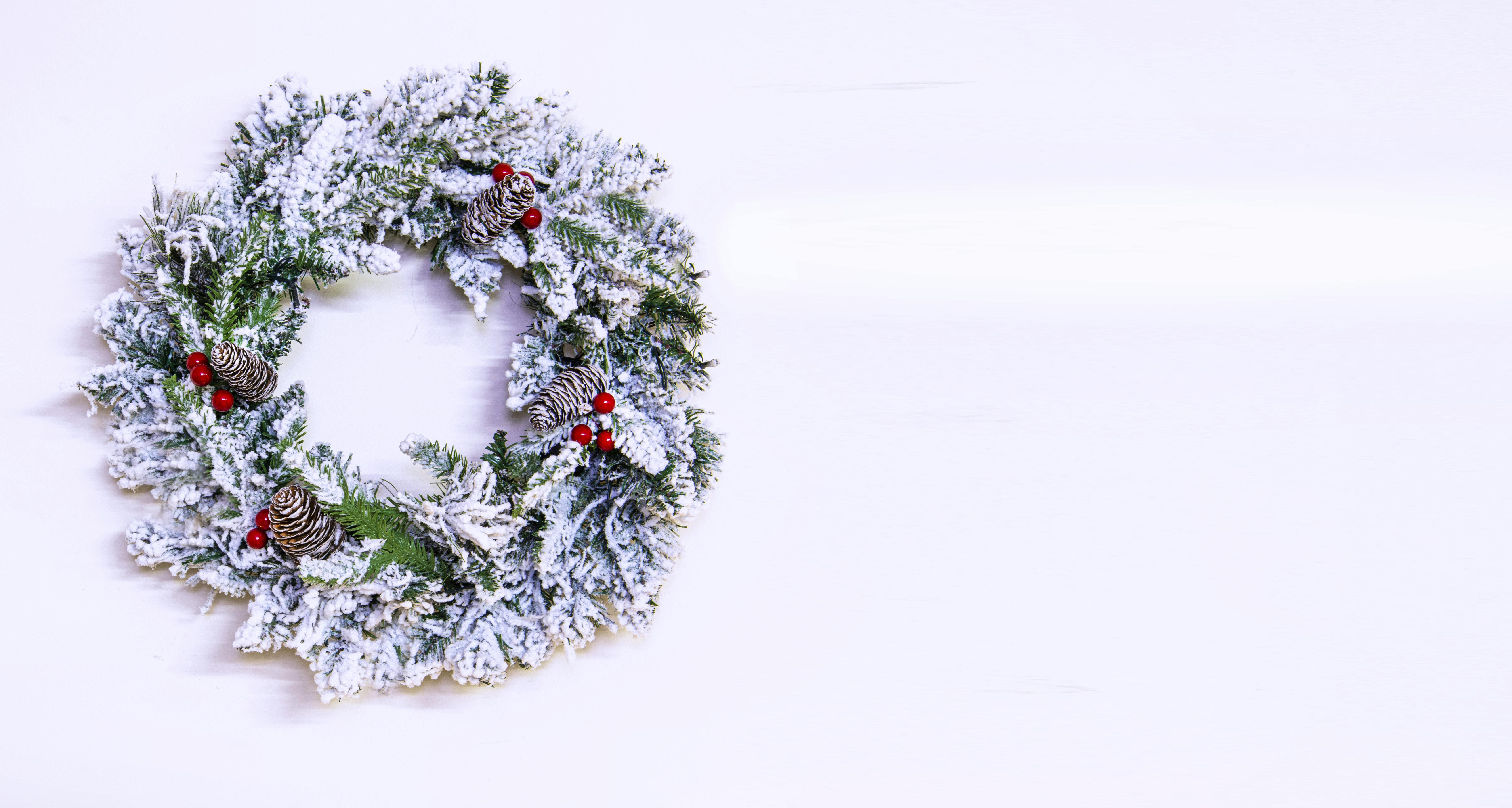 The 45cm Snowy Alpine Wreath