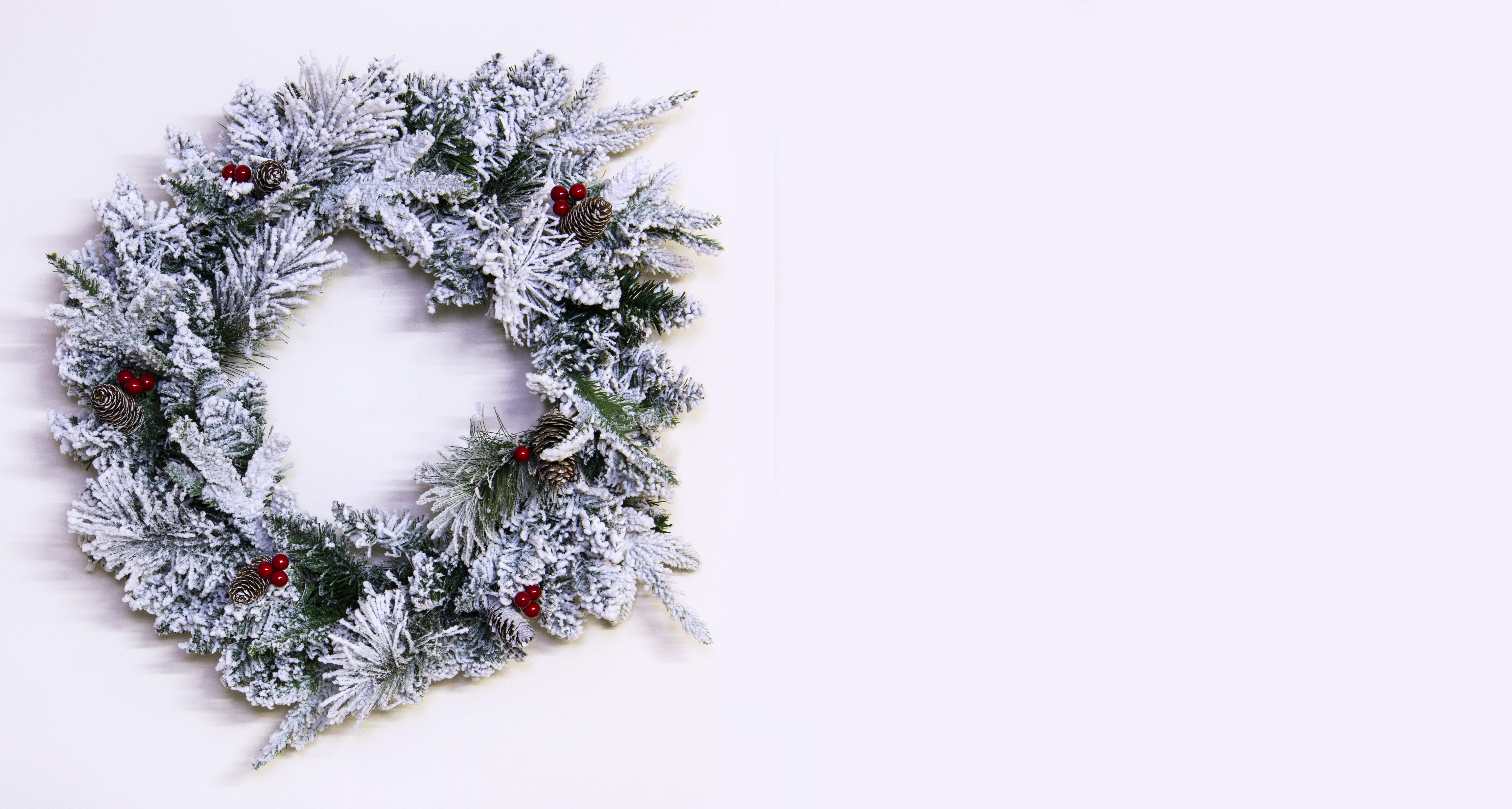 The 60cm Snowy Alpine Wreath