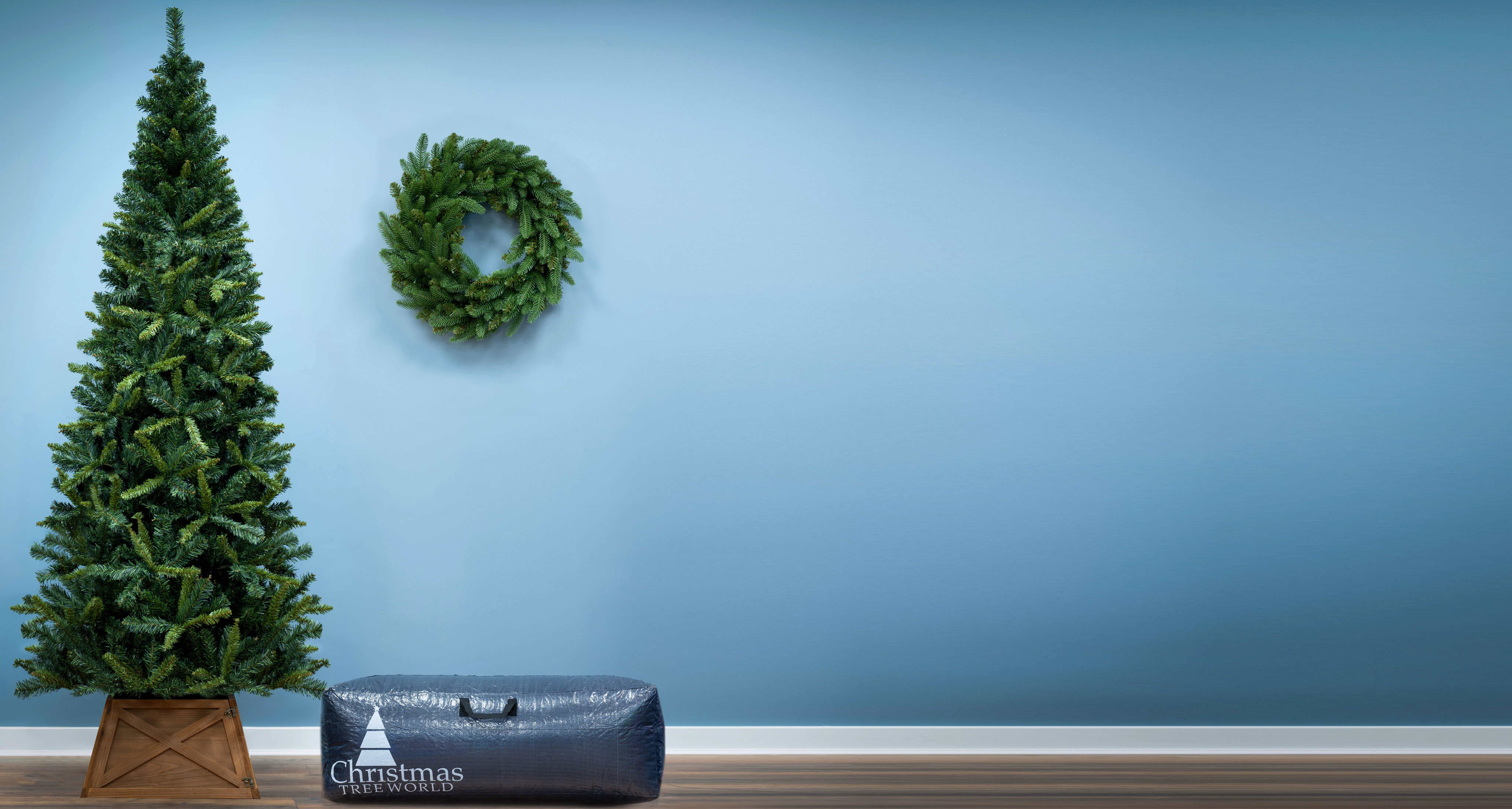 The 6ft Slim Mixed Pine Tree And Storage Bag Bundle