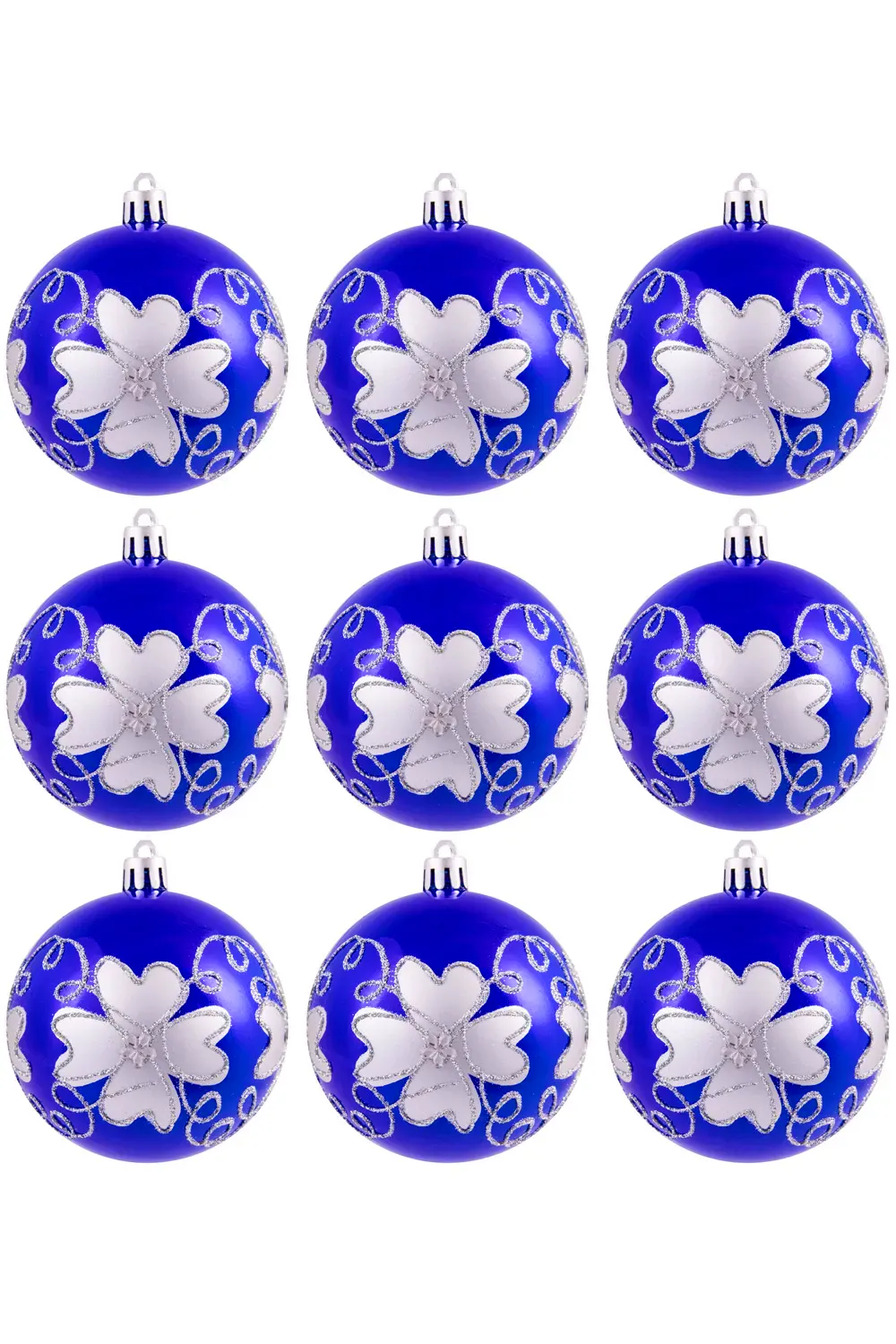 10cm Hand Painted Shatterproof Bauble Design 44