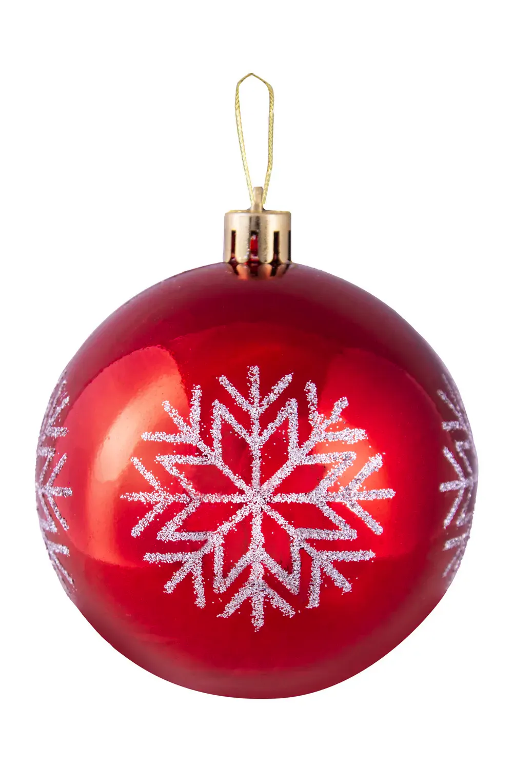 10cm Hand Painted Shatterproof Bauble Design 9 (9 Pack)