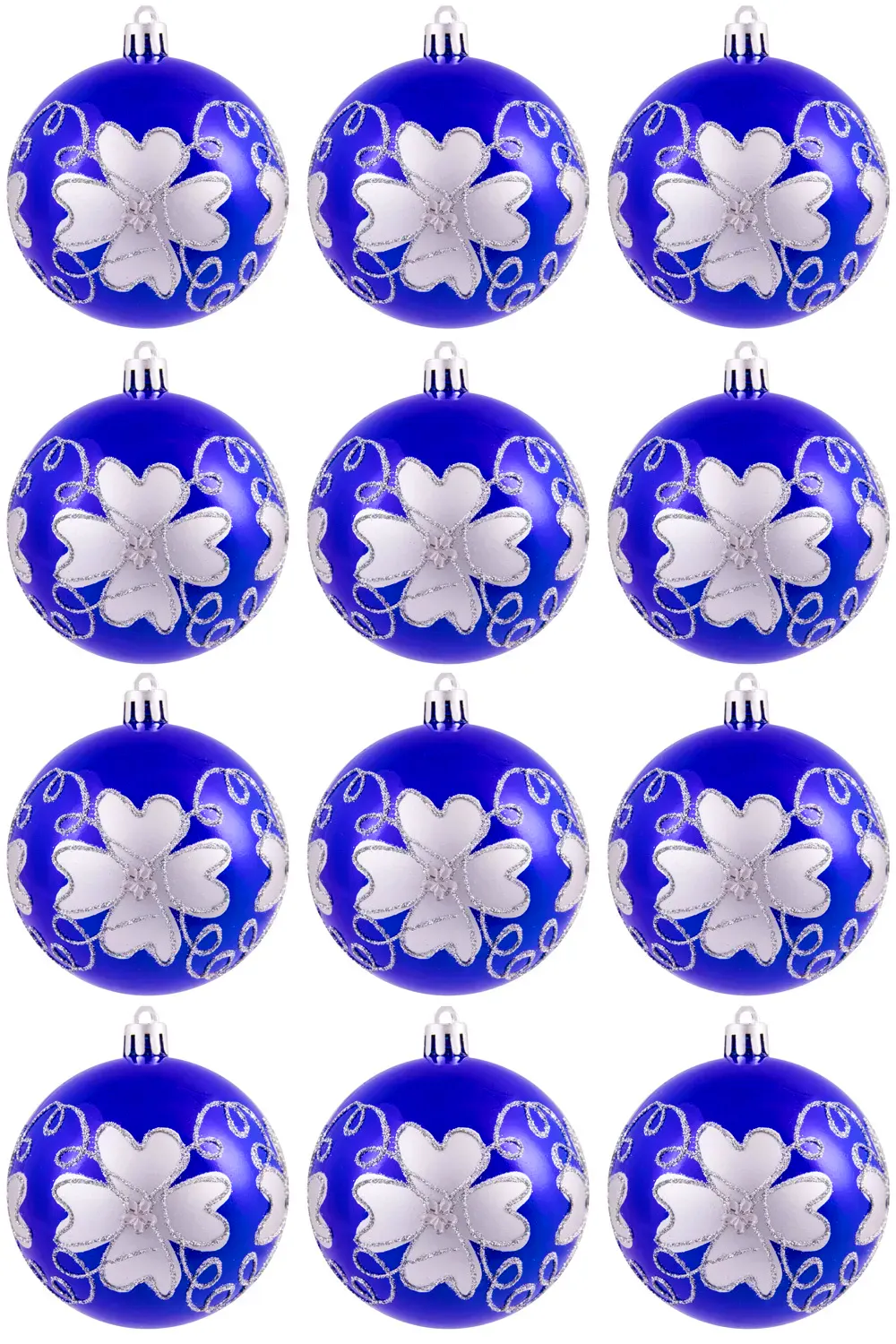 6cm Hand Painted Shatterproof Bauble Design 44(12 in a Box)