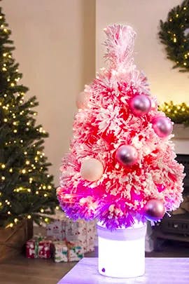 The 60cm Baby Pink LED Fibre Optic Tree